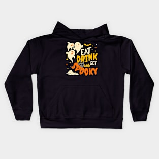 Halloween spooky, Eat Drink And Get Spooky, Spooky Halloween,  Halloween shirt Kids Hoodie